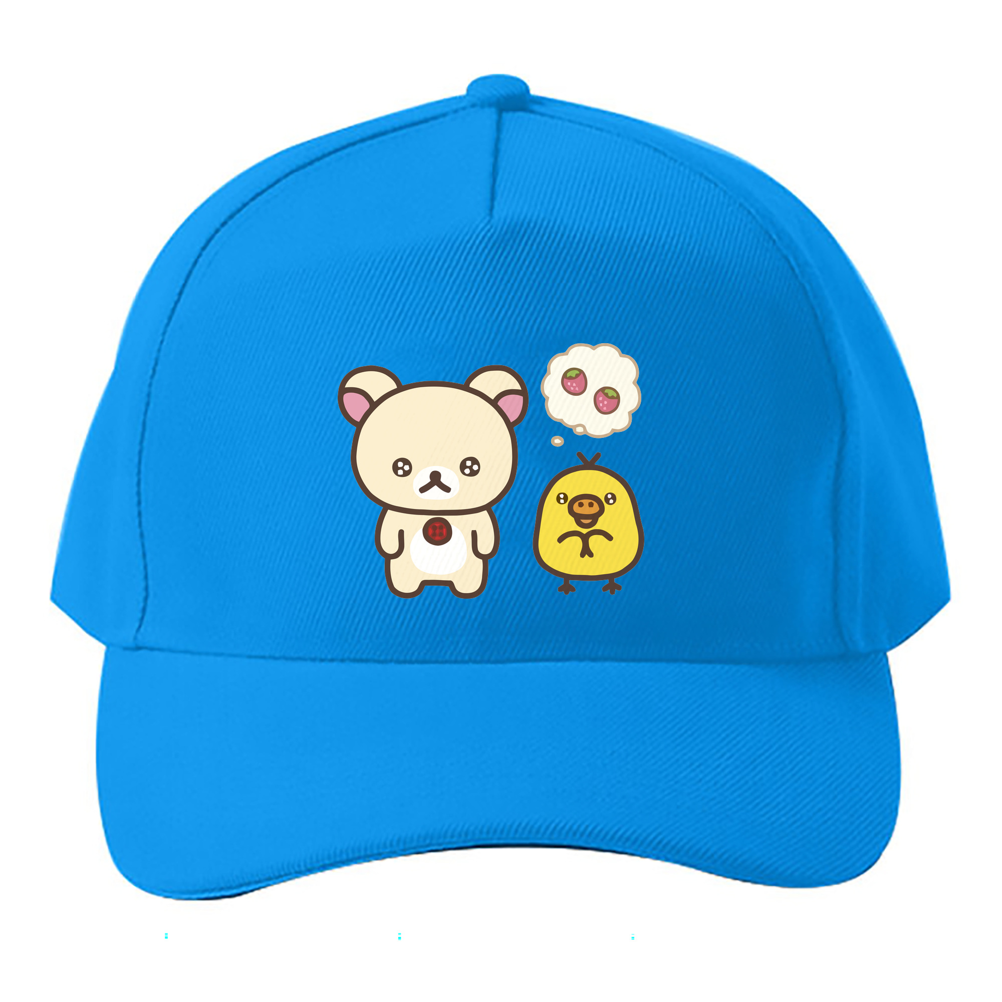 （画像用） リラックマ リラックマ キイロイトリ Rilakkuma Korilakkuma Kiiroitori ベースボールキャップ 綿100％ 男女兼用 帽子 スポーツ